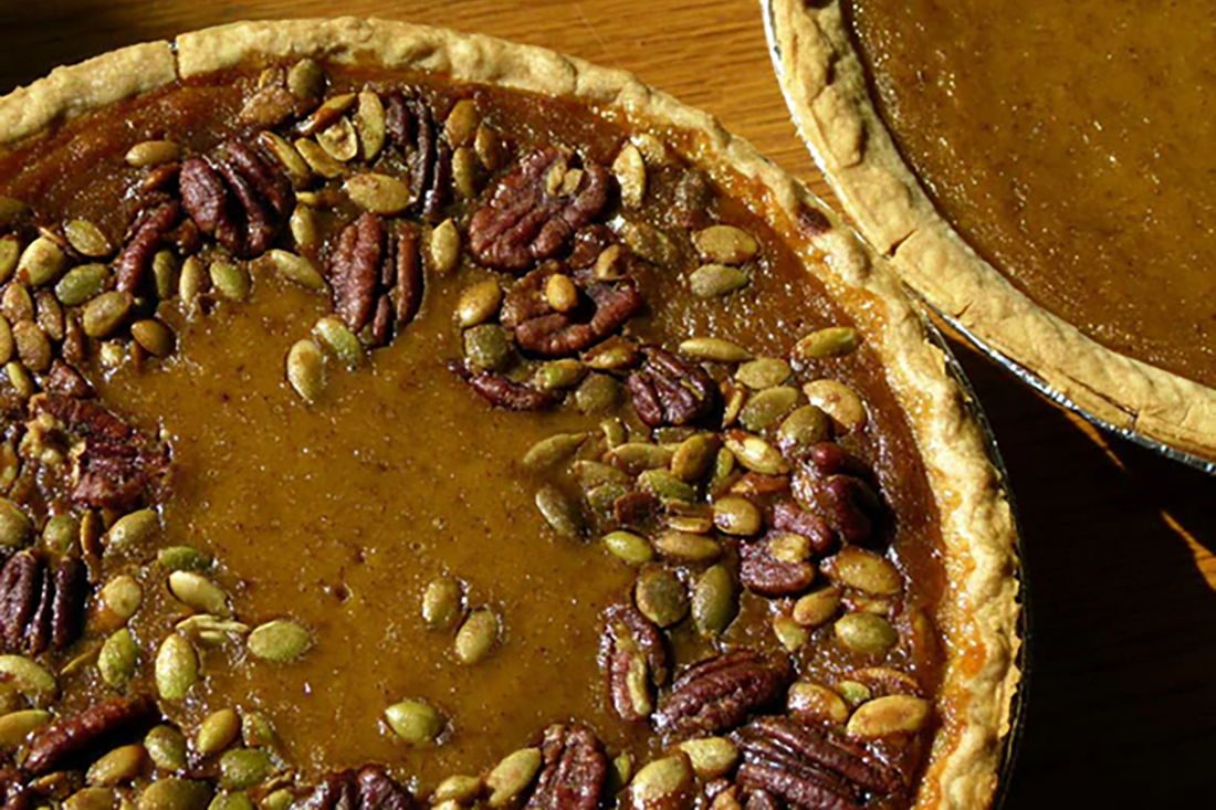 Pumpkin Pie made with honey 