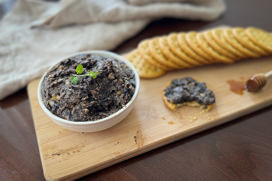 Vegetarian Mushroom Pate with honey